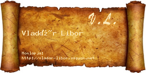 Vladár Libor névjegykártya